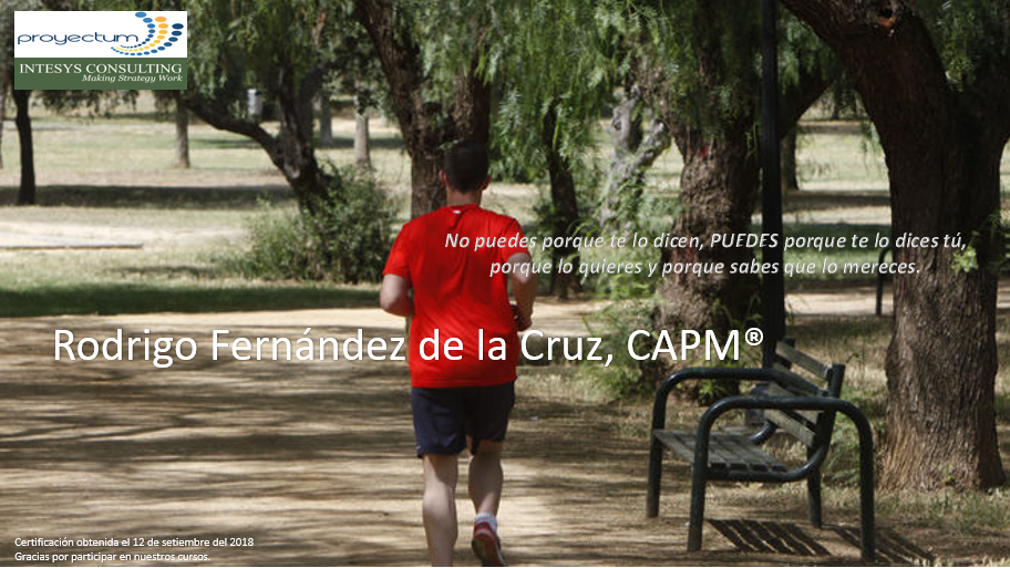 Rodrigo Fernández de la Cruz, CAPM® Rodrigo Fernández de la Cruz, CAPM®